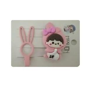 گیره مو دخترانه مدل انبری فانتزی کد L1 مجموعه دو عددی