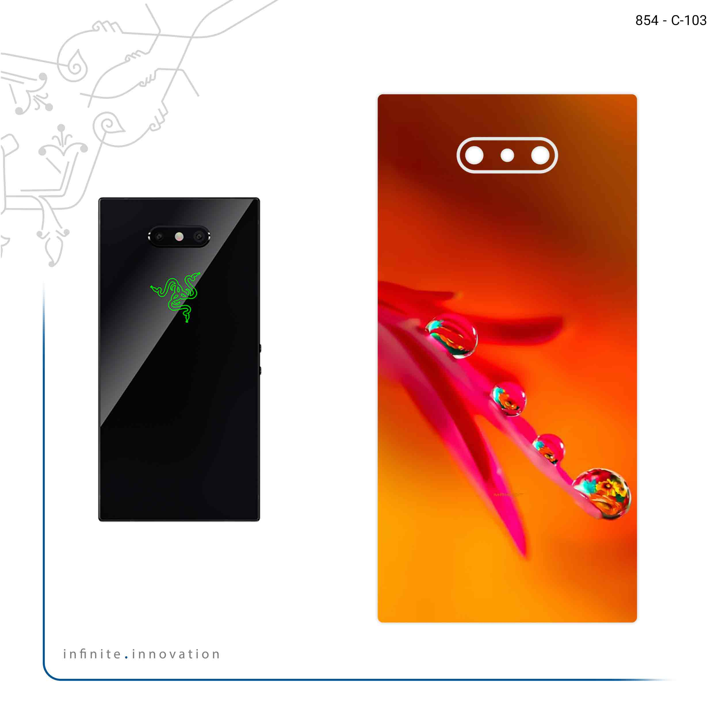 برچسب پوششی ماهوت مدل Plant dew مناسب برای گوشی موبایل ریزر Phone 2