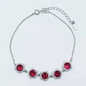 دستبند نقره زنانه سلین کالا مدل یاقوت سرخ ce-As265
