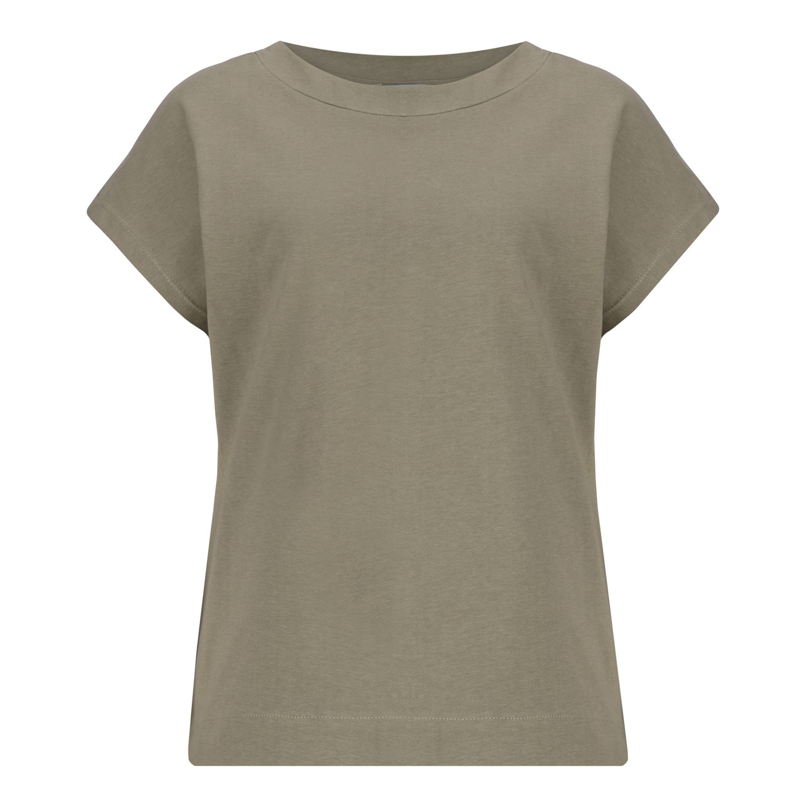 تی شرت آستین کوتاه زنانه سرژه مدل یقه گرد کد 203367 رنگ سبز سدری