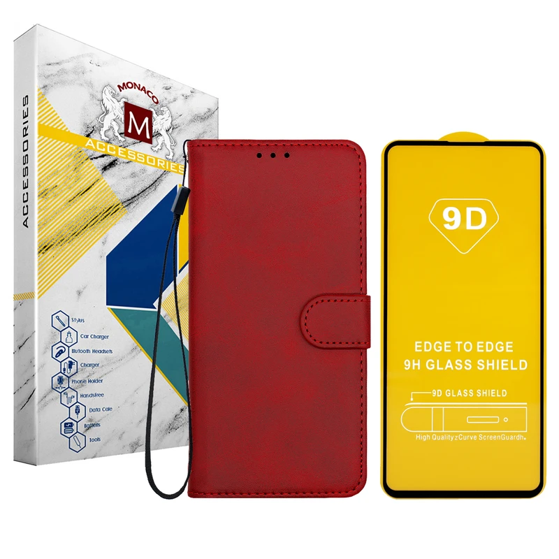 کیف کلاسوری موناکو مدل MIX12 مناسب برای گوشی موبایل شیائومی Redmi Note 9S به همراه محافظ صفحه نمایش