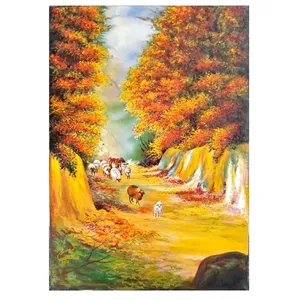 تابلو نقاشی رنگ روغن مدل پاییز کد 402.3
