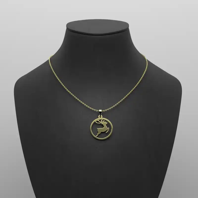 گردنبند طلا 18 عیار زنانه مدوپد مدل گل کد CA10215