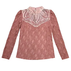 بلوز آستین بلند یقه ایستاده زنانه مدل نگین دار مزونی کد G-3209