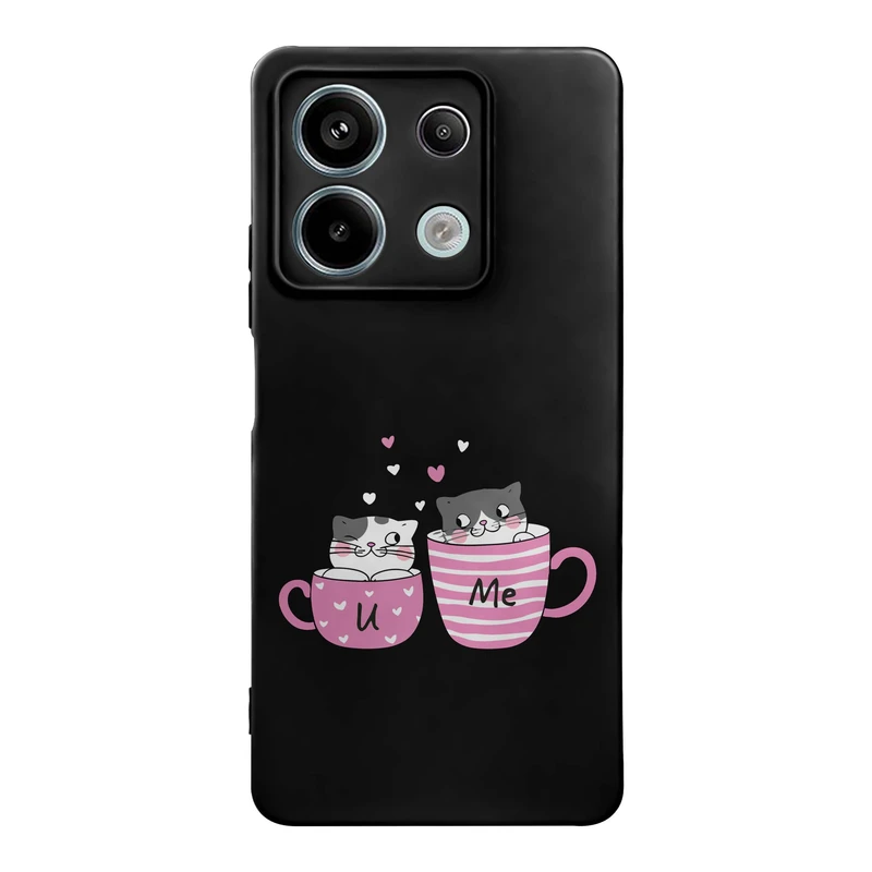 کاور قاب گارد طرح گربه فنجون کد s10988 مناسب برای گوشی موبایل شیائومی Redmi Note 13 Pro 5G