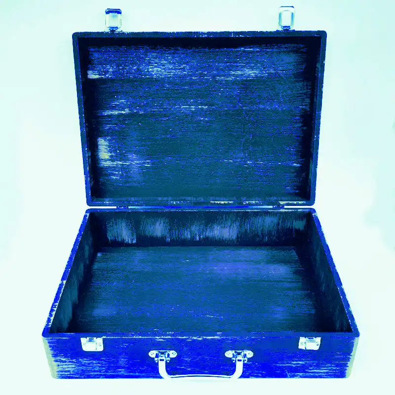 جعبه هدیه چوبی مدل چمدان طرح بهاری کد WSL532