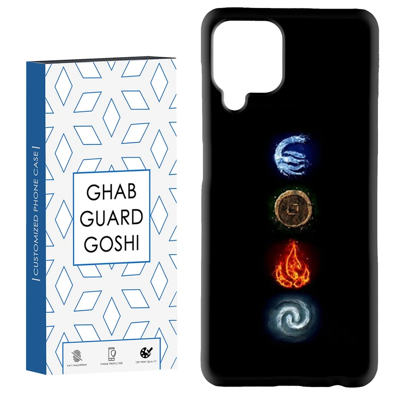 کاور قاب گارد گوشی طرح 4 عنصر کد Dimo-449 مناسب برای گوشی موبایل سامسونگ Galaxy A12 / Galaxy M12