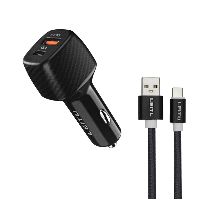 شارژر فندکی 20 وات لیتو مدل LC-C22 به همراه کابل microUSB 