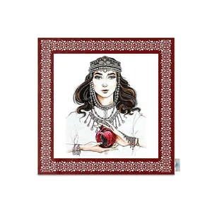 رومیزی شمسه نگار مدل چهره و انار 