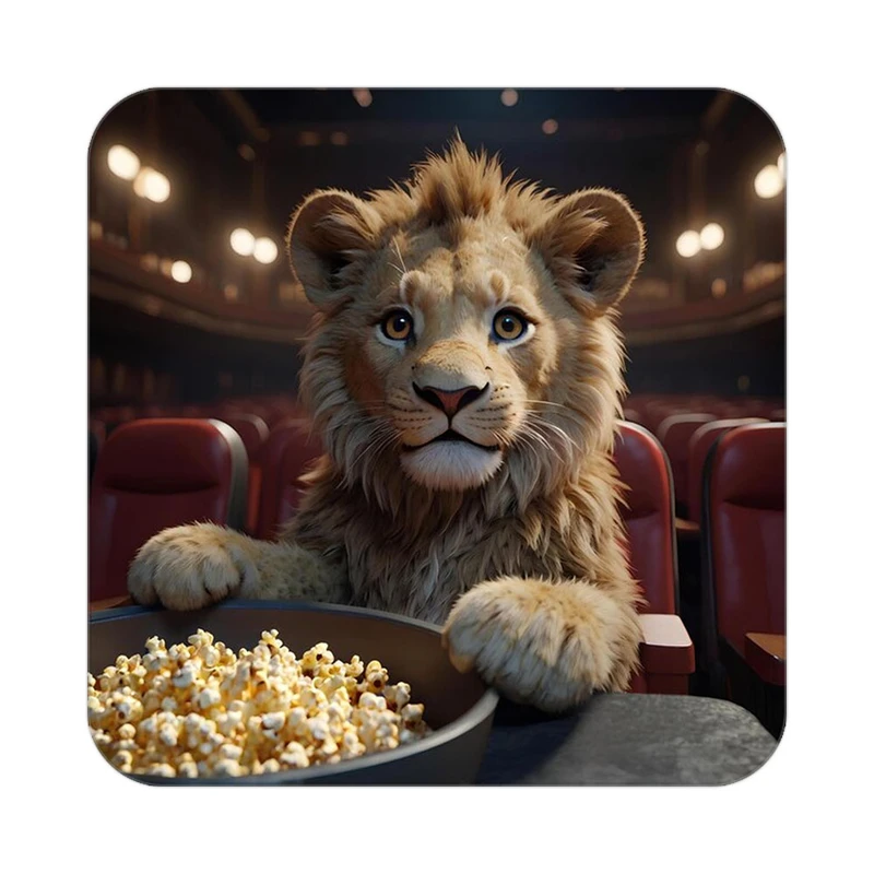 زیر لیوانی کاکتی طرح شیر مدل mp23434