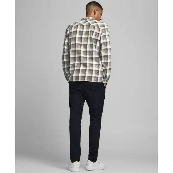 پیراهن آستین بلند مردانه جک اند جونز مدل DARKBRN-12183608