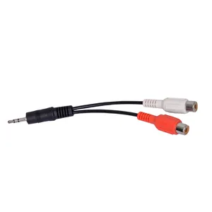  کابل تبدیل جک 3.5 میلی متری به مادگی RCA مدل a1b2 طول 0.15 متر