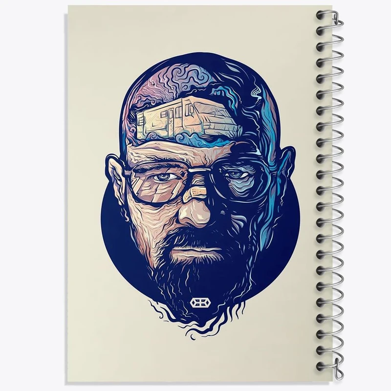 دفتر نت موسیقی 50 برگ خندالو مدل والتر وایت سریال بریکینگ بد Breaking Bad کد 13278