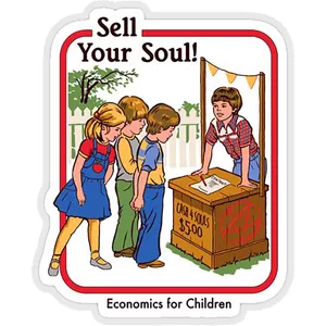 استیکر لپ تاپ طرح sell your soul کد ST1630