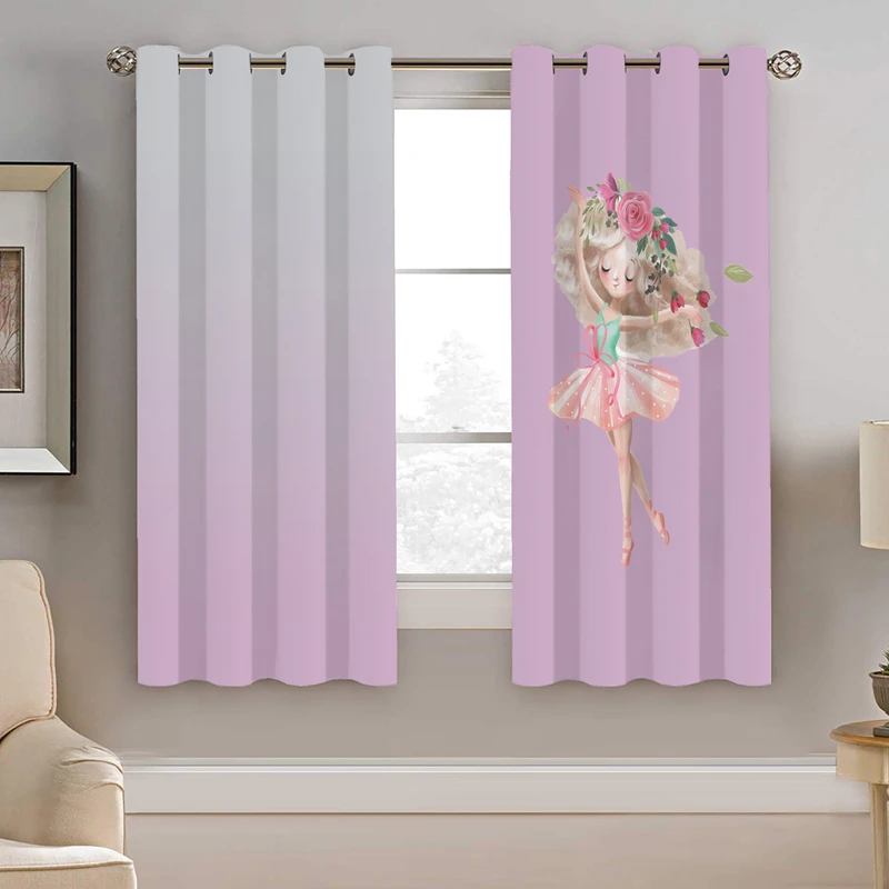 پرده نیروانا طرح دختر کودک مدل هازان کد 8593 سایز 140×200 سانتی متر