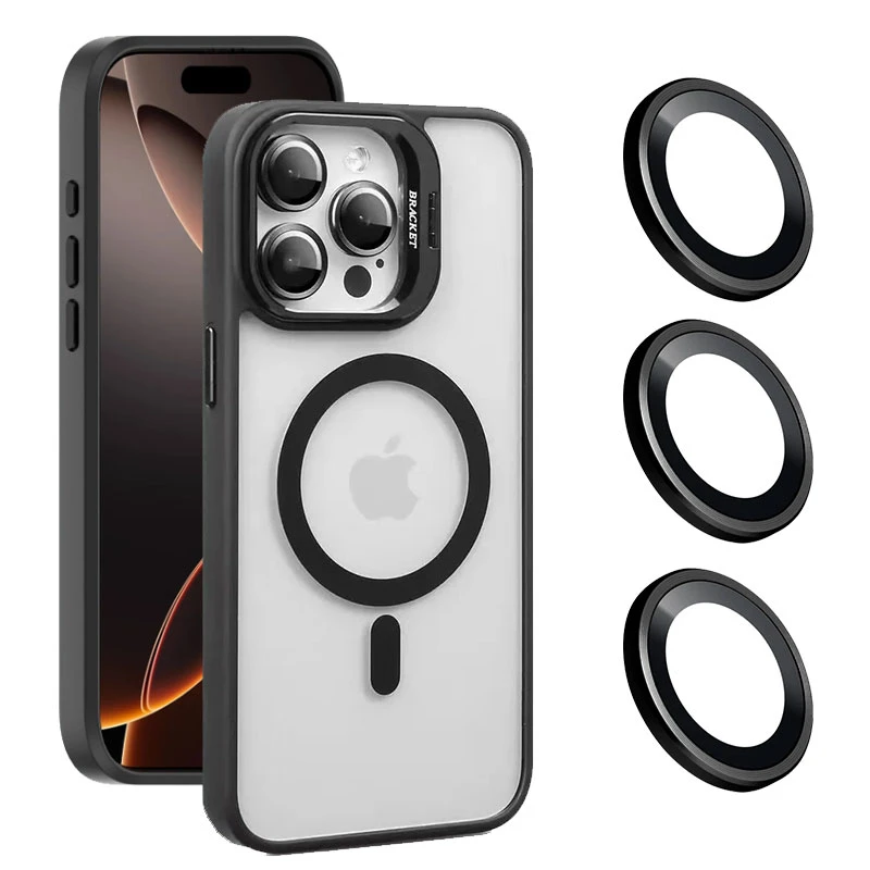 کاور مسیر مدل Bracket Stand Magsafe مناسب برای گوشی موبایل اپل Iphone 16 Pro به همراه محافظ لنز