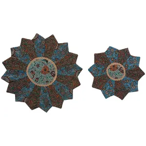 ست 2 تکه رومیزی ترمه مدل ستاره کد TRSETASA15