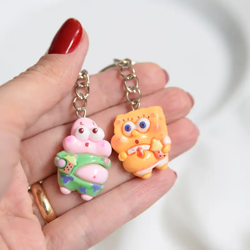 جاکلیدی دلنار گالری مدل بیبی پاتریک و باب اسفنجی بسته دو عددی