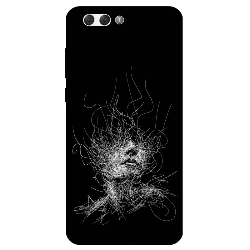  کاور مگافون طرح اسکچ صورت مدل 7423 مناسب برای گوشی موبایل آنر 10