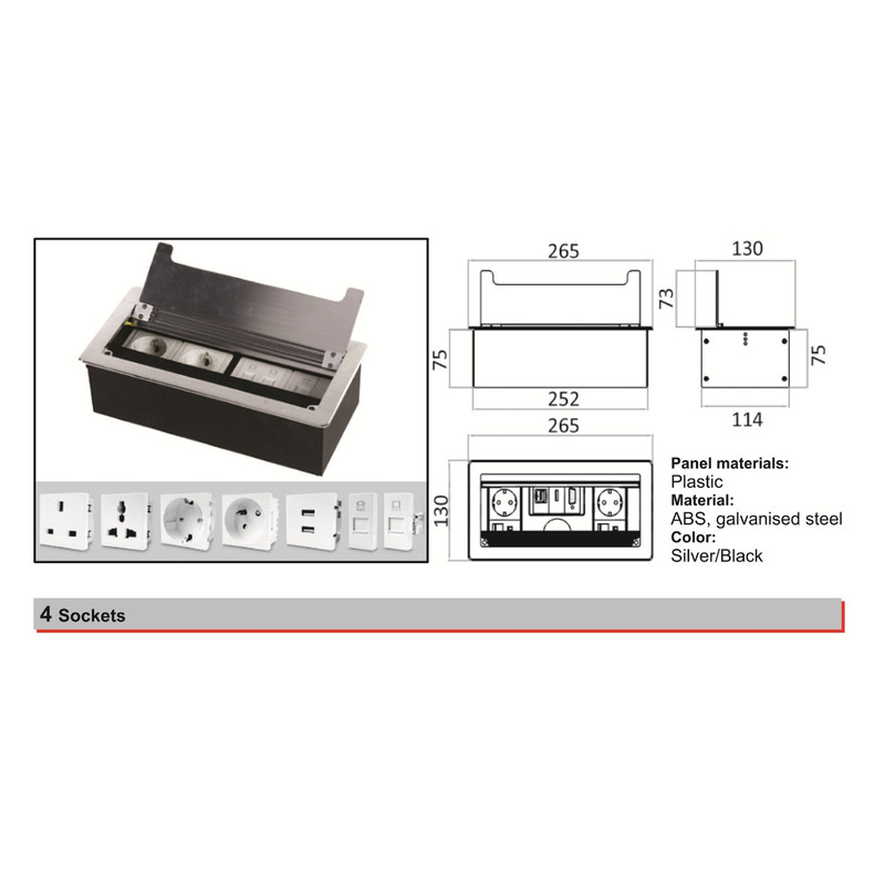 باکس میز و کانتر پی کی مدل 4 خانه PK-8M