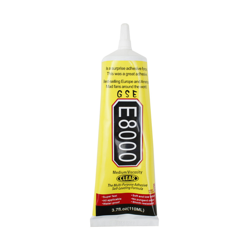 چسب تعمیراتی جی اس ای مدل E-8000 حجم 110 میلی لیتر مجموعه 2 عددی