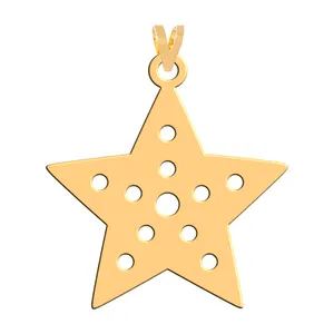 آویز گردنبند طلا 18 عیار زنانه فرشته مدل ستاره WNL-000135