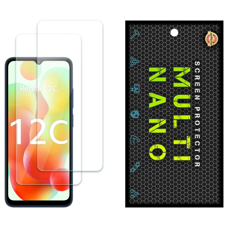 محافظ صفحه نمایش مولتی نانو مدل X-S2N مناسب برای گوشی موبایل شیائومی Redmi 12C بسته دو عددی