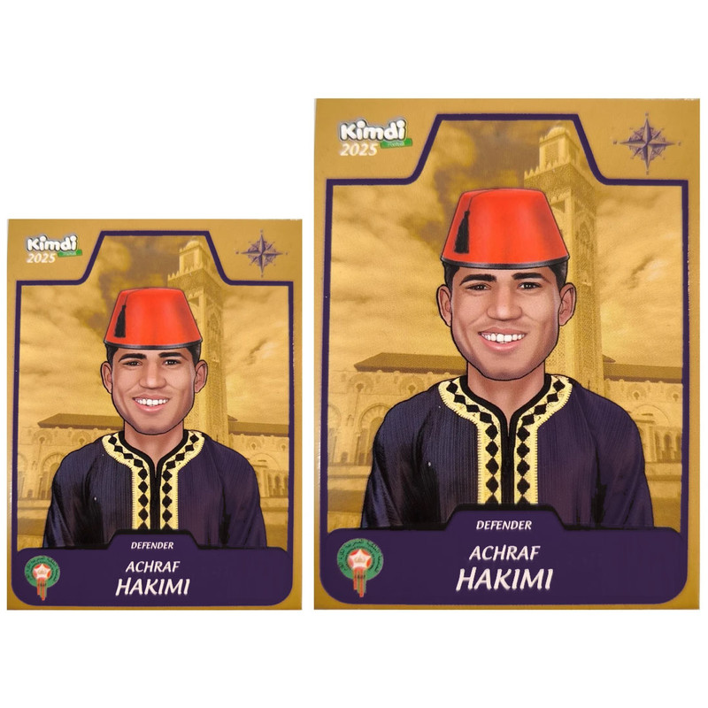 اسباب بازی زینتی کیمدی مدل اشرف حکیمی رویال به همراه برچسب