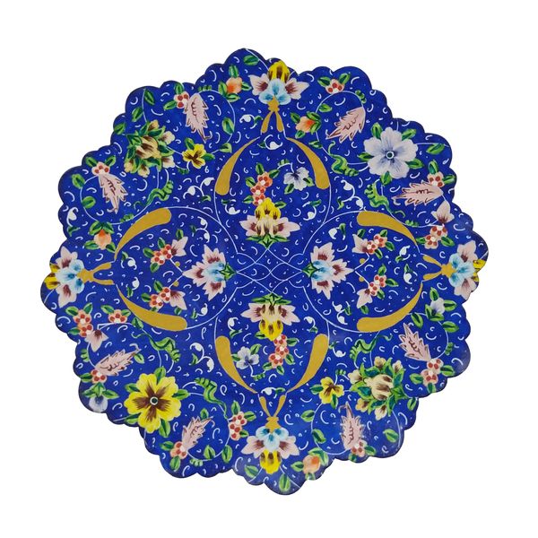 بشقاب میناکاری مدل گل فرش کد 20