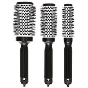 برس گرد سشوار مدل BK سرامیکی، آنتی باکتریال و مقاوم در برابر حرارت، مجموعه 3 عددی ساخت کره جنوبی