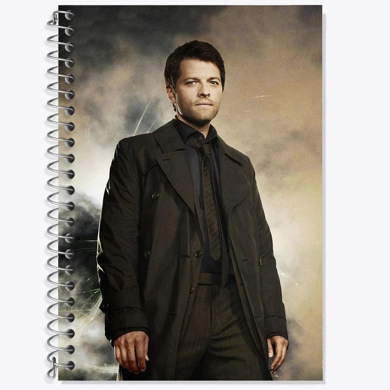 دفتر زبان 50 برگ خندالو مدل دو خط طرح کستیل سریال سوپرنچرال Supernatural کد 24522