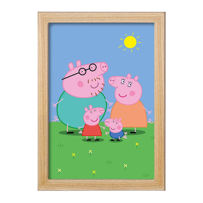 تابلو خندالو مدل خانواده پپا پیگ انیمیشن پپا پیگ Peppa pig  کد 22070