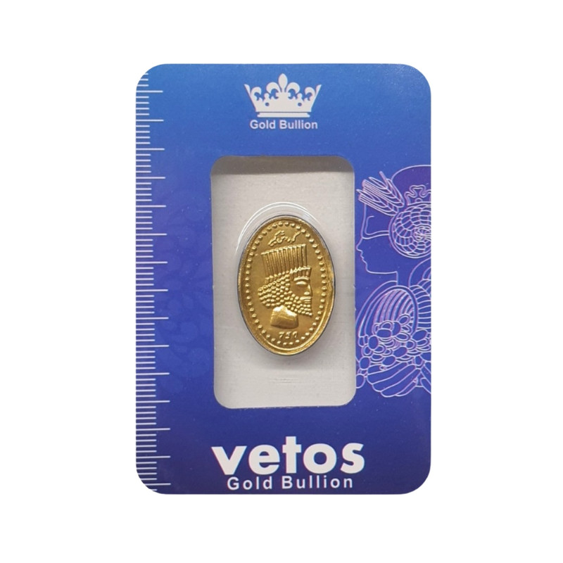 شمش طلا 18 عیار نوا گلد مدل وتوس کوروش