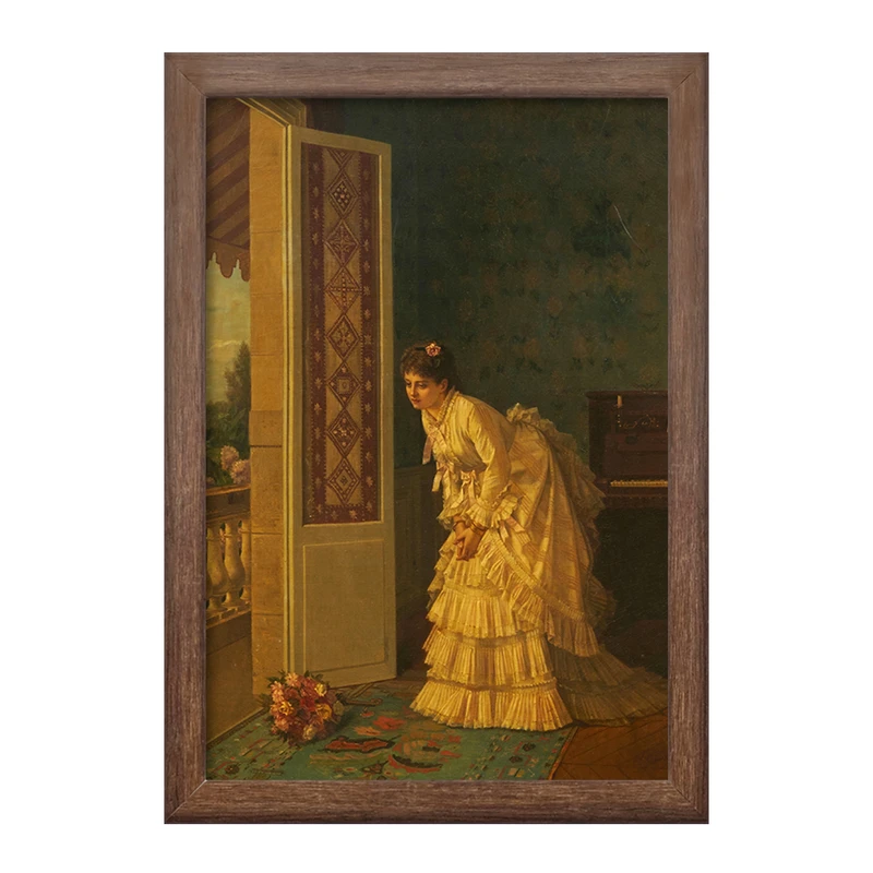 تابلو خندالو طرح نقاشی دسته گل سورپرایز اثر آگوست تولموش کد F12289