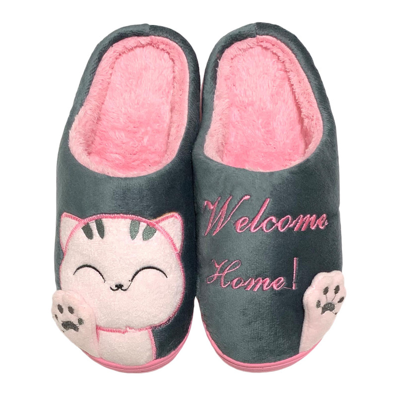 دمپایی حوله ای زنانه مدل Kitty کد RS-GY-169