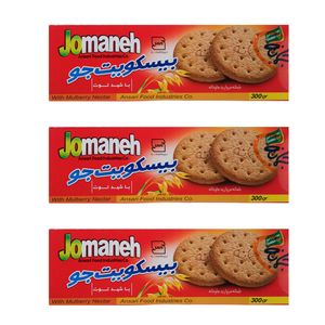 بیسکویت جو سبوس دار جمانه بسته 3 عددی
