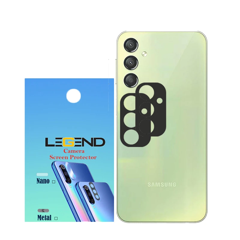 محافظ لنز دوربین لجند مدل فلزی مناسب برای گوشی موبایل سامسونگ Galaxy A24 بسته 2 عددی