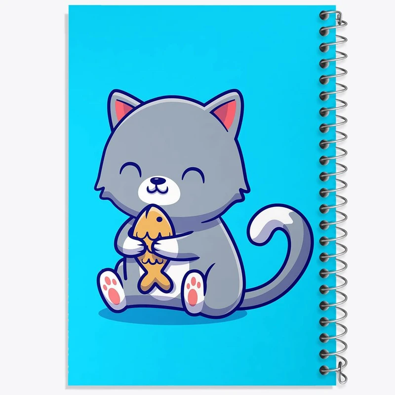 دفتر مشق 50 برگ خندالو مدل حیوانات بامزه گربه کد 25406