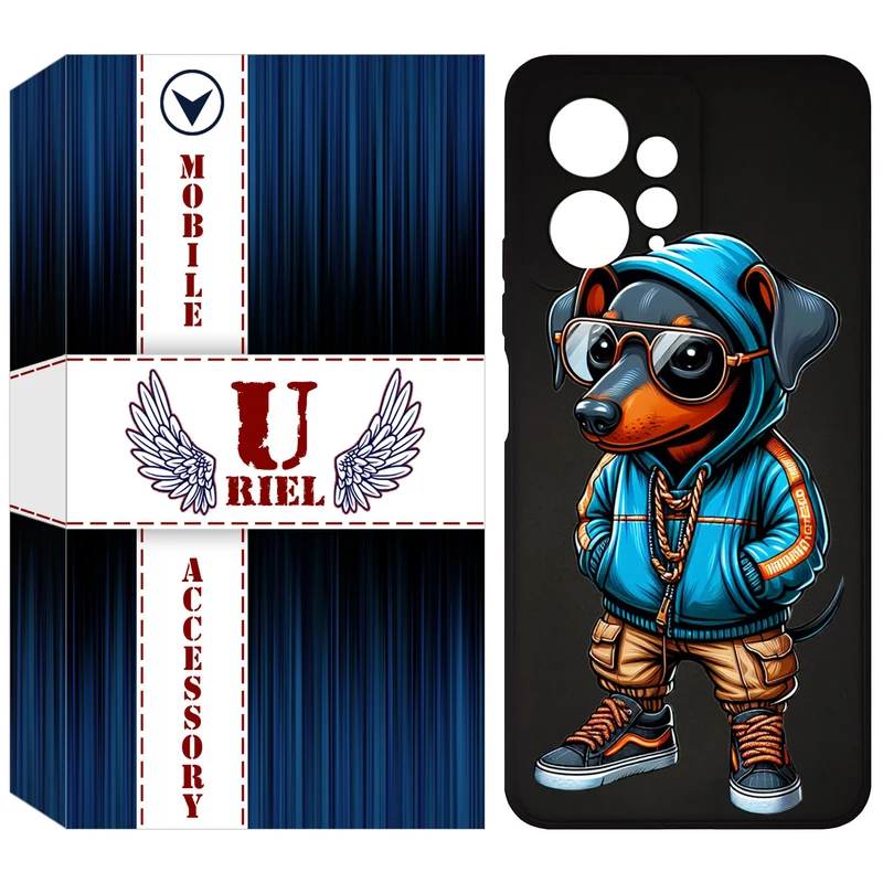کاور یوریل قاب مدل KSH کد 49 طرح سگ مناسب برای گوشی موبایل شیائومی Redmi Note 12 4G
