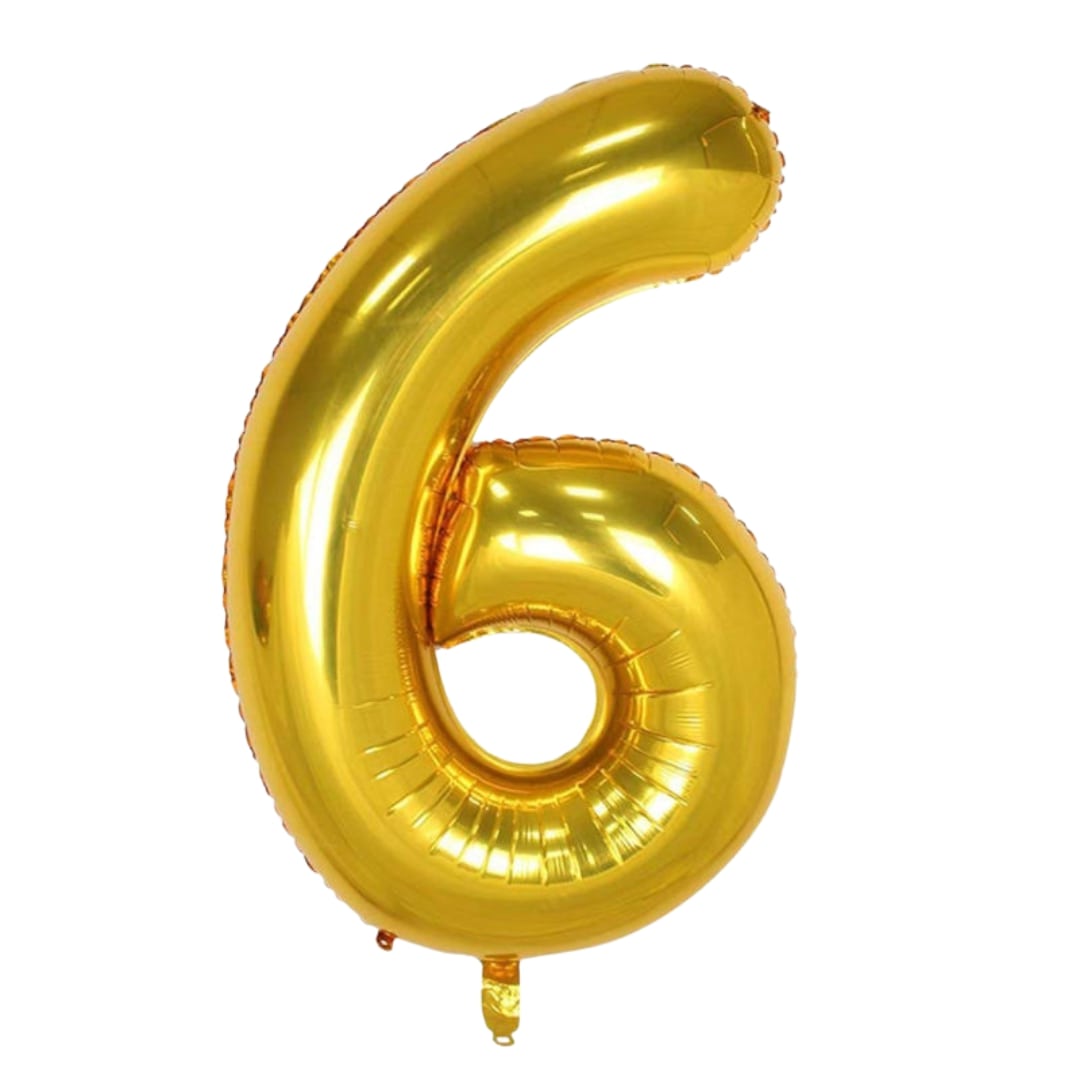 بادکنک فویلی مدل عدد 6 کد KP-47