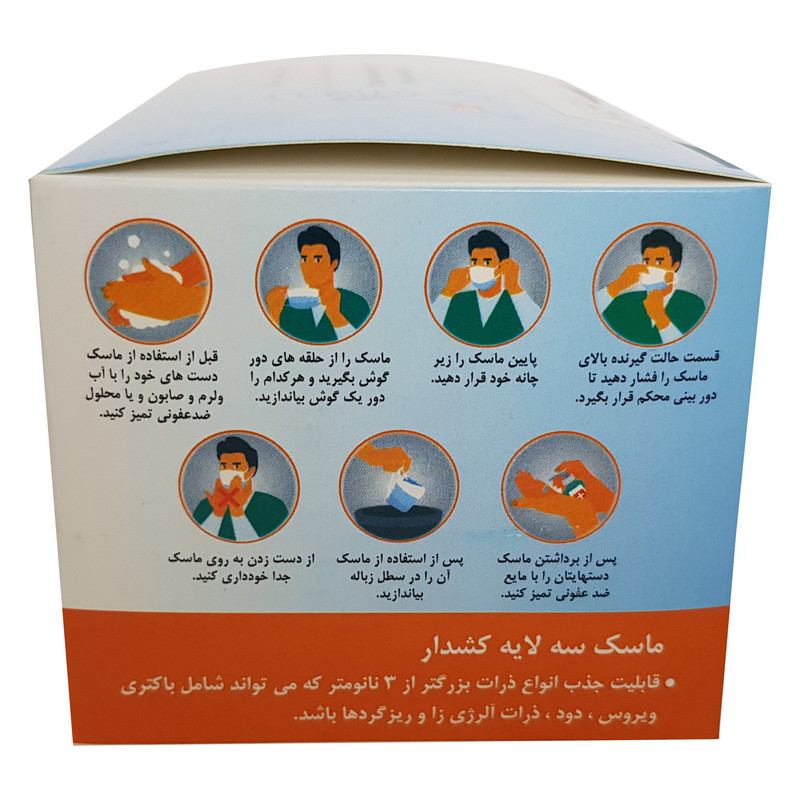 ماسک تنفسی ماییلدا مدل سه لایه SSMMS بسته 50 عددی
