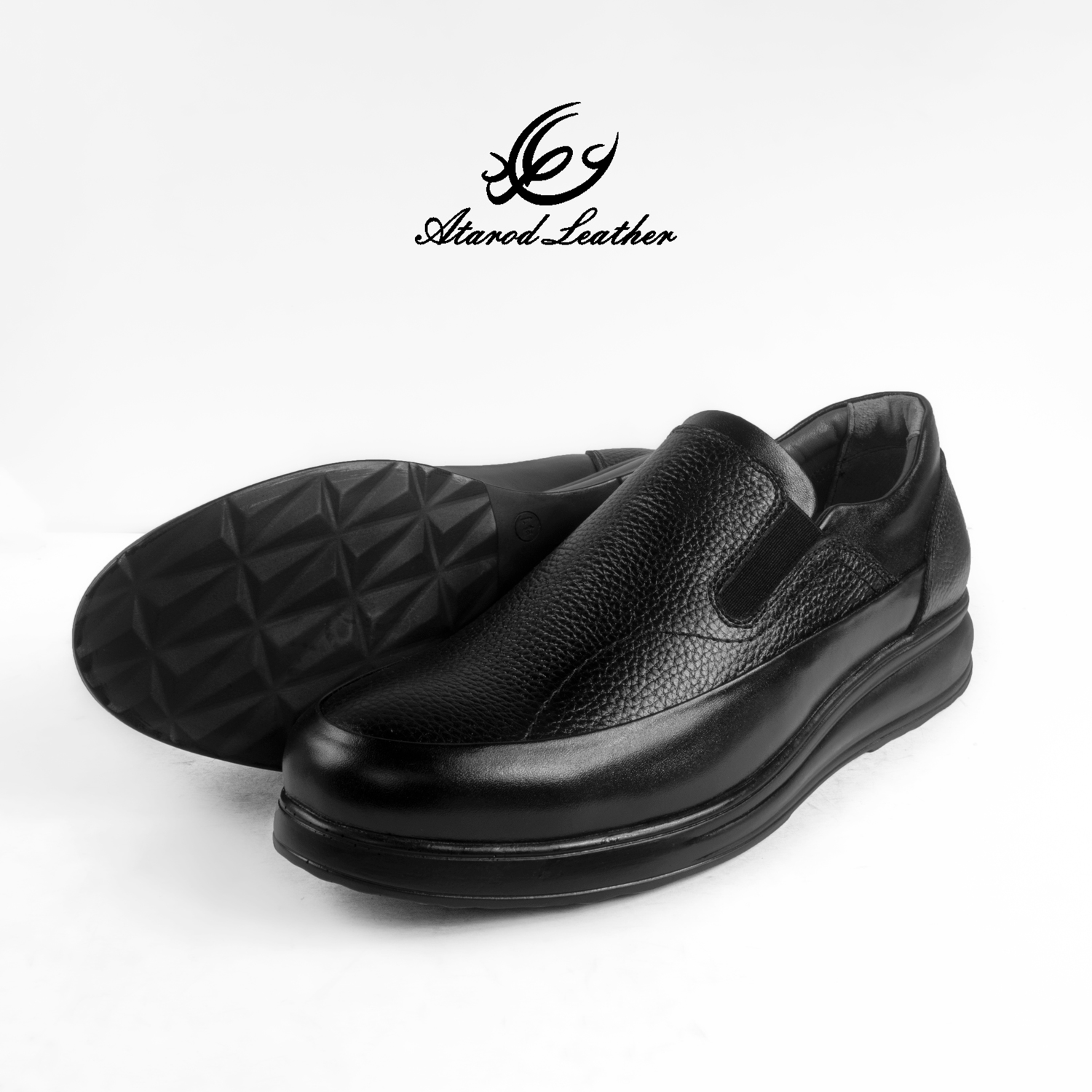 کفش طبی مردانه چرم عطارد مدل چرم طبیعی کد SH52 -  - 5