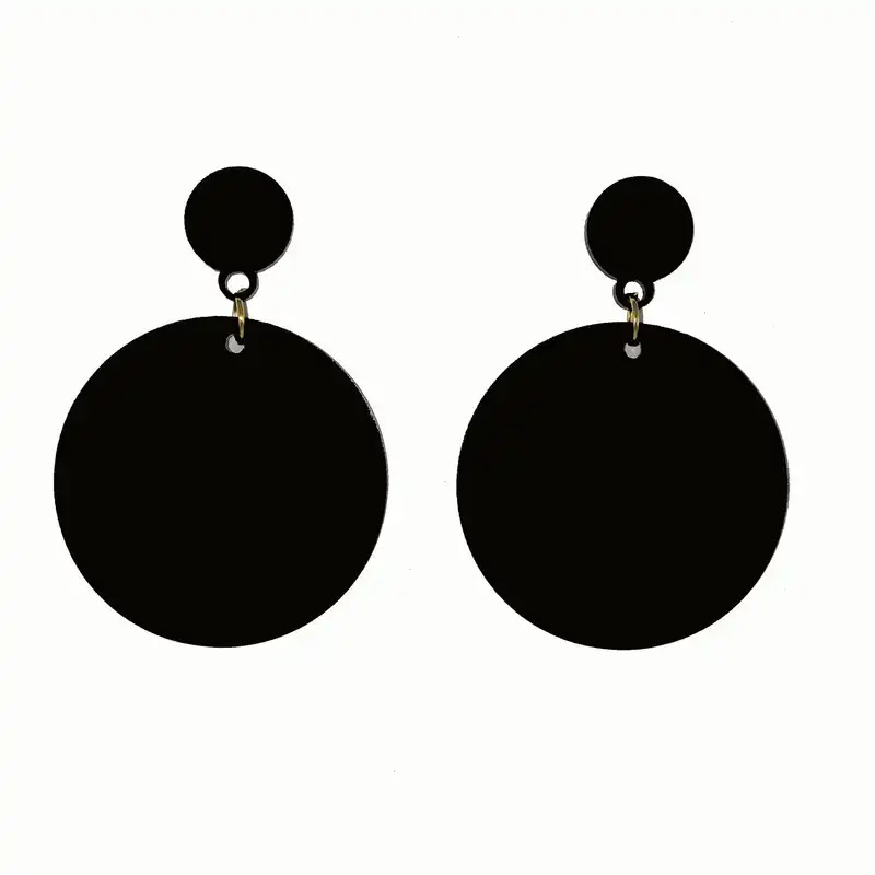 گوشواره زنانه مدل مربع و دایره کد E.MB.DY مجموعه‌ دو عددی