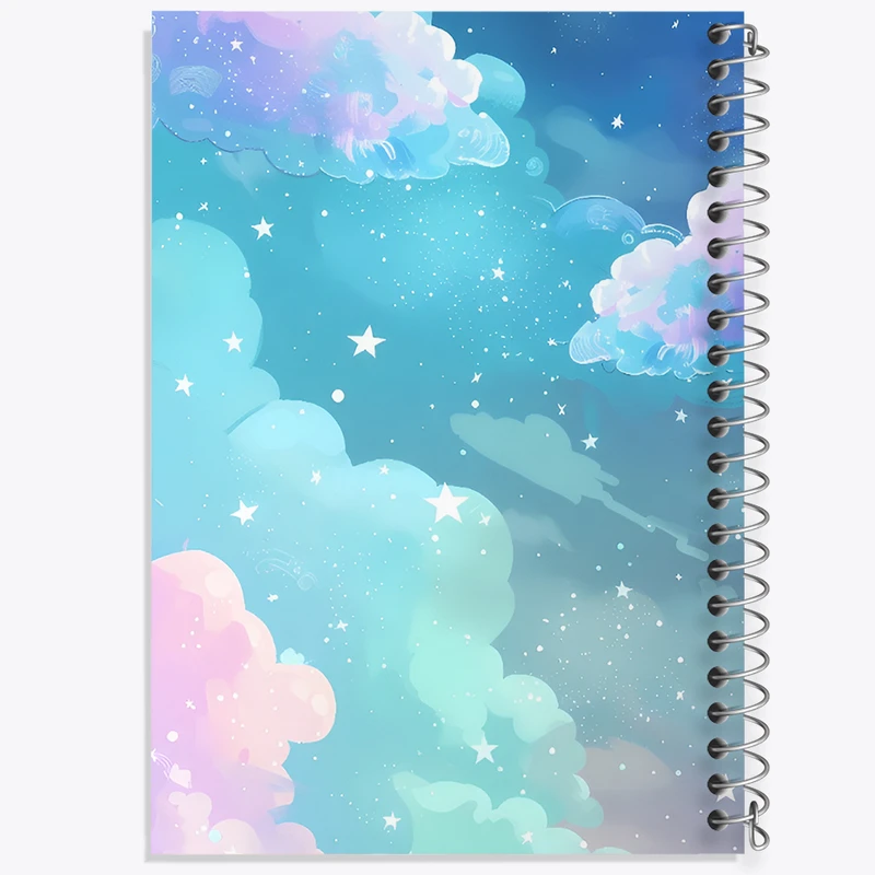 دفتر لیست خرید 50 برگ خندالو طرح آسمان پاستیلی کد N3619