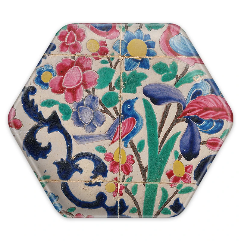 پیکسل خندالو طرح کاشی مدل شش ضلعی کد 2175