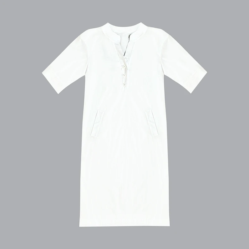 پیراهن یقه دکمه دار زنانه شین مدل جیبدار کد Sh-9