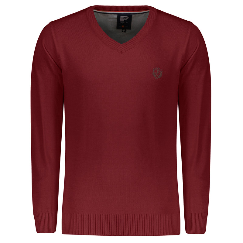 پلیور مردانه تریکو پاییزان کد P700 رنگ زرشکی