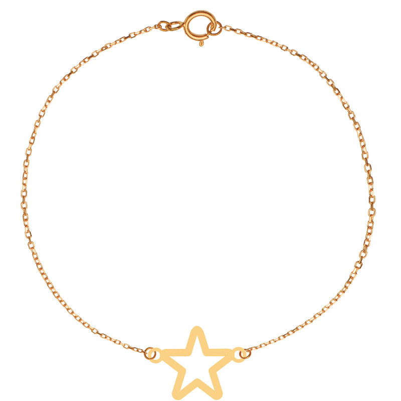 دستبند طلا 18 عیار زنانه الن نار مدل ستاره N101890