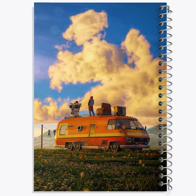 دفتر لیست خرید 50 برگ خندالو طرح کمپینگ (Camping) کد F513