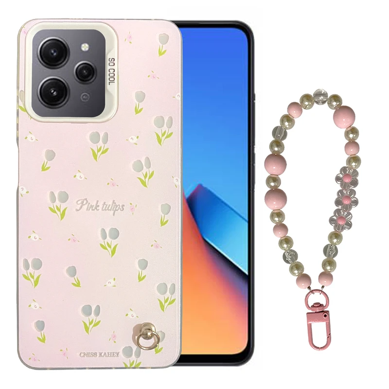 کاور مدل SO COOL طرح گل کد SC01 مناسب برای گوشی موبایل شیائومی Redmi 12 4G به همراه بند آویز